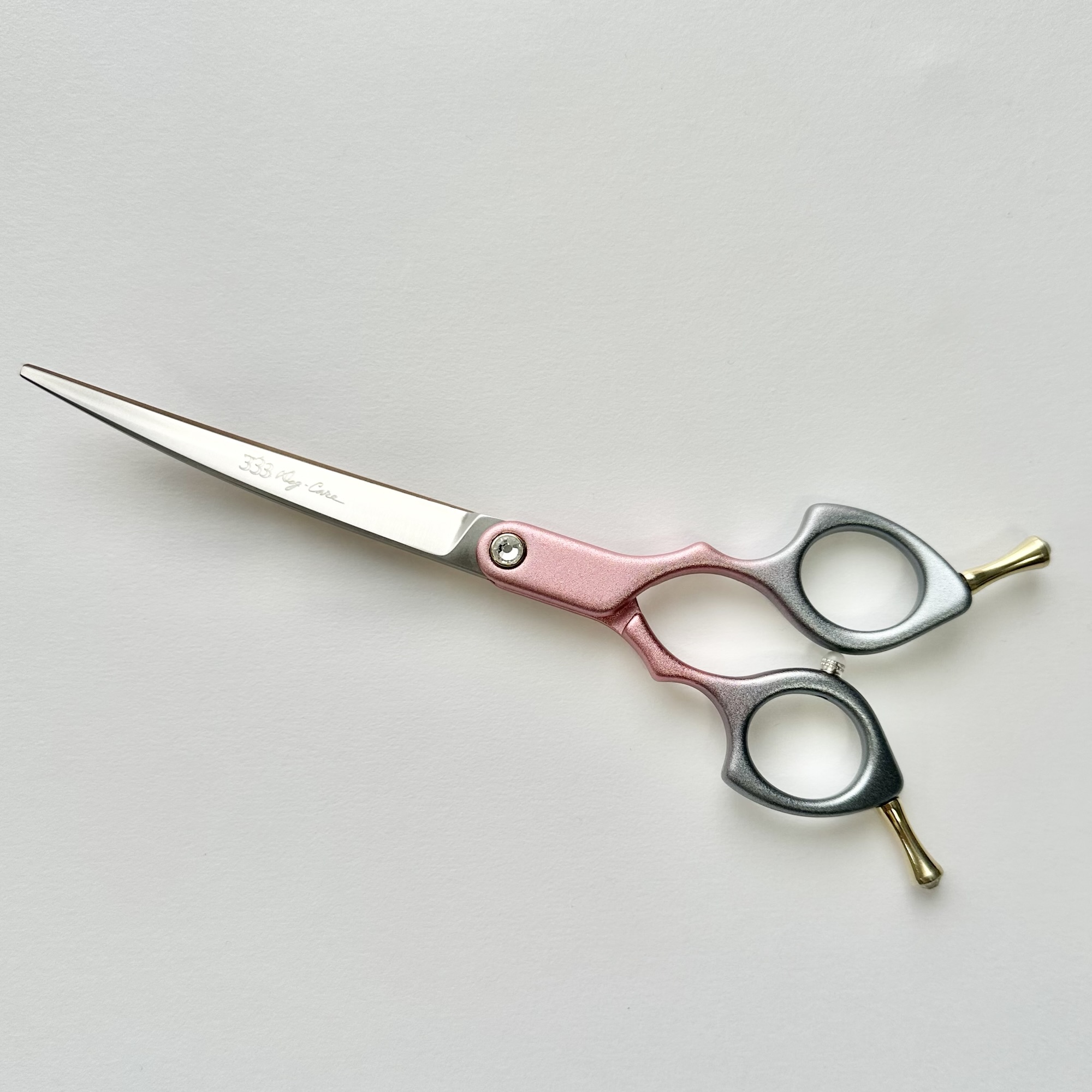 333dogcare 使うたびにときめくピンクゴールドのカーブシザー6.5